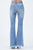 Raw Edge Waist Frayed Hem Flare Jeans