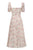 Floral Ruched Bust Square Neck Dress