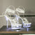 13cm Pole Dance Shoes Stripper Show 15CM High Heel Sandals Party Club Sexy Clear Luminous Ankle Strap Women&#39;s Glow Crystal Shoes