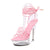 13cm Pole Dance Shoes Stripper Show 15CM High Heel Sandals Party Club Sexy Clear Luminous Ankle Strap Women&#39;s Glow Crystal Shoes