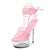 13cm Pole Dance Shoes Stripper Show 15CM High Heel Sandals Party Club Sexy Clear Luminous Ankle Strap Women&#39;s Glow Crystal Shoes