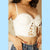 summer new suspender, straight neck lace strap, hollowed out slim and navel revealing vest, female