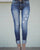 FASHIONLINE - Plus Size Women's Heart Print Ripped Low Waist Jeans