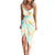 Irregular tie dyed backless strap skirt dress female