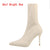 2021 Women Stretch Knitted Sock Boots 7cm 9cm High Heels White Ankle Boots Stripper Low Block Heel Lady Warm Winter Chunky Shoes