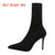 2021 Women Stretch Knitted Sock Boots 7cm 9cm High Heels White Ankle Boots Stripper Low Block Heel Lady Warm Winter Chunky Shoes