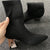 2021 Women Stretch Knitted Sock Boots 7cm 9cm High Heels White Ankle Boots Stripper Low Block Heel Lady Warm Winter Chunky Shoes