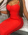 2022 Summer Women Sexy Bodycon Black Red White Bandage Dress Midi Fashion Club Party Spaghetti Strap Hollow Out Runway Vestidos