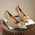 2022 Women&#39;s Camel High Heel Shoes Plush Fur New In Women&#39;s Pump Shoes Fashion Square Button Thin Heel Shoes For Women