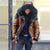 2023 New Artificial Leather Coat Winter Large Size with Fur Collar and Long Sleeve Wool Lining Casual Men&#39;s Jacket