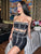 2023 Runway Women&#39;s Bandage Dress Beaded Luxury Fashion Off Shoulder Crystal Evening Strapless Hollow Out Celebrity High Quality