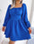 Tied Square Neck Balloon Sleeve Dress