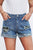 Camo Patchwork Denim Shorts