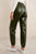 Elastic Waist PU Leather Joggers