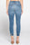 Ankle Back Button Skinny Jeans