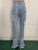 Fringed Classic Denim Ruffled Trousers Ripped Hole Jeans Flare Pants