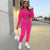 Akaily Autumn Fleece Pink 3 Three Piece Sets Tracksuit Women Outfits Sweatsuits Long Sleeve Hoodies Crop Top And Pants Sets Suit