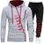 Autumn and winter new diagonal zipper men's sportswear 2-piece Hoodie + pants jogging fitness sportswear Pullover Sweatshirt set