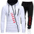 Autumn and winter new diagonal zipper men's sportswear 2-piece Hoodie + pants jogging fitness sportswear Pullover Sweatshirt set