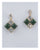 Square earrings w/rhinestone detail