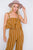 Stripe Buckle Shoulder Wide Leg Jumpsuit