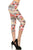 Multi-color Print, Cropped Capri Leggings