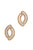 Oval Shape Metal Post Earring