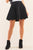 Black Laser Cut Scuba Skater A-line Mini Skirt