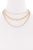 3 Layered Multi Metal Chain Necklace