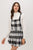 Woven Stretch Plaid Pleated Skirtall