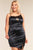 Plus Size Satin Asymmetrical Sleeveless Fitted Side Slit Detail Cocktail Mini Dress