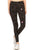 Yoga Style Banded Lined Black Cat Print, Full Length Leggings In A Slim Fitting