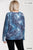 French Terry Tie-dye Raglan Long Sleeve Top With Raw Hem