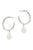 Fashion Open Hoop And Fresh Water Pearl Drop Earring