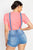 Cross Back Denim Suspender Shorts (woven)