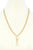 Oval Charm Curb Link Metal Necklace