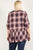 Plus Size Roll Sleeve Baby Doll Plaid Tunic Top