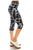 Abstract Print, High Waisted Capri Leggings In A Fitted Style With An Elastic Waistband.
