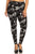 Plus Size Abstract Print, Full Length Leggings In A Slim Fitting Style With A Banded High Waist