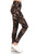 5-inch Long Yoga Style Banded Lined Multi Printed Knit Legging With High Waist