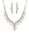 Fashion Crystal Gem Tear Shape Necklace And Earring Set