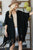 Draped Poncho Cardigan With String Detail