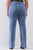 Plus Mid-wash Blue Denim Low-rise Wide-leg Upsized Basic Dad Jeans