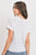 Waffle Raw Edge V-neck Rolled Up Short Sleeves Top