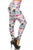 Plus Size Floral Print, Full Length Leggings In A Slim Fitting Style With A Banded High Waist