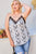 Adjustable Shoulder Strap Lace Trim Snake Print Cami