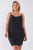 Plus Size Sleeveless Silky Cowl Neck Bodycon Cami Mini Dress