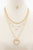 Heart Pearl Edge Charm Layered Necklace