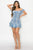 Python Ruffled Off Shoulder Smocked Mini Dress