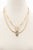 Oval Stone Toggle Clasp Layered Necklace